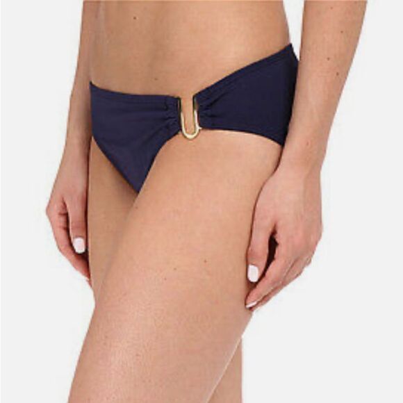 TOMMY BAHAMA PEARL SOLIDS U RING HIPSTER BIKINI SWIM BOTTOMS BLUE - Picture 1 of 7